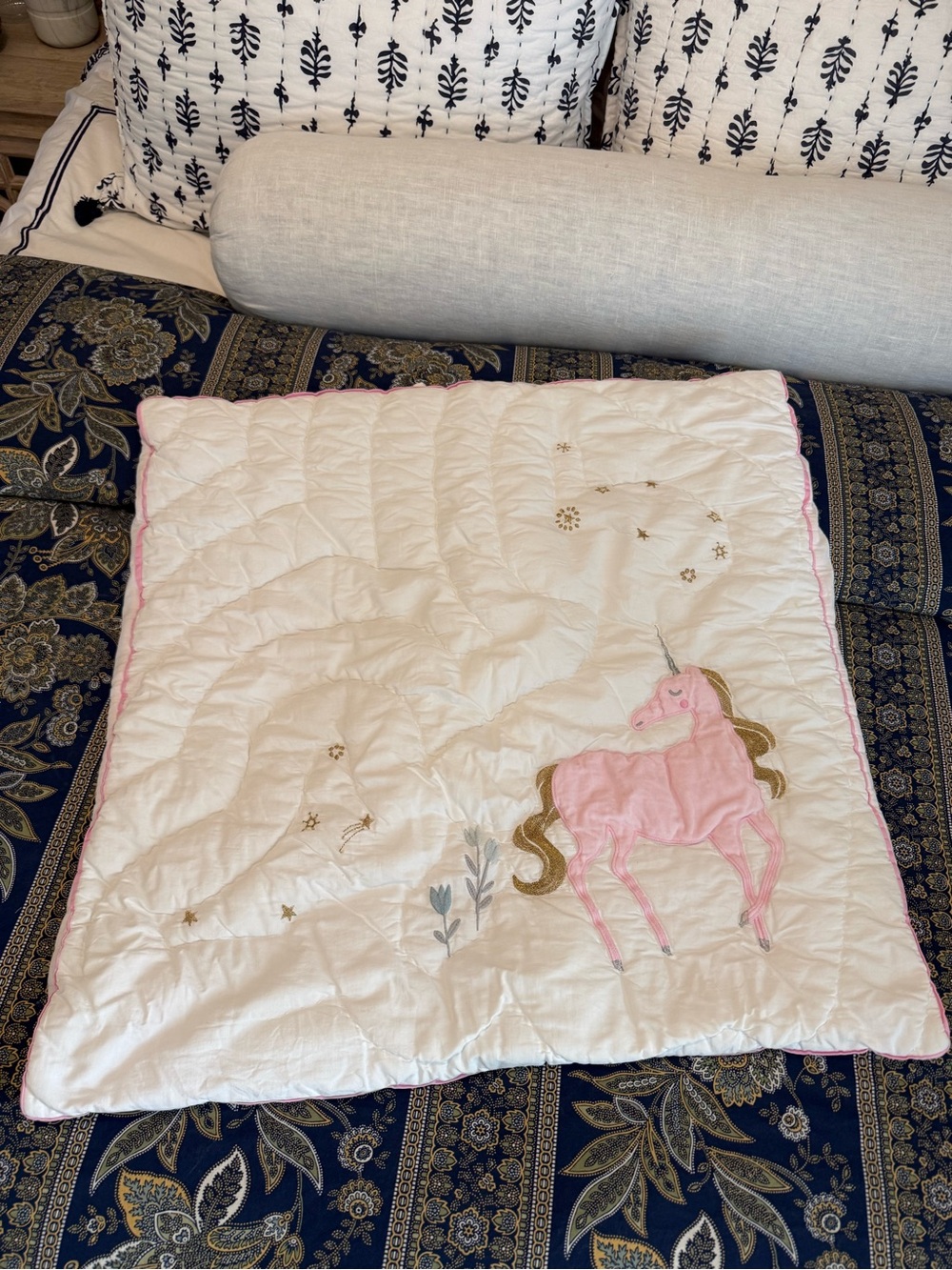 Pottery barn kids unicorn euro sham